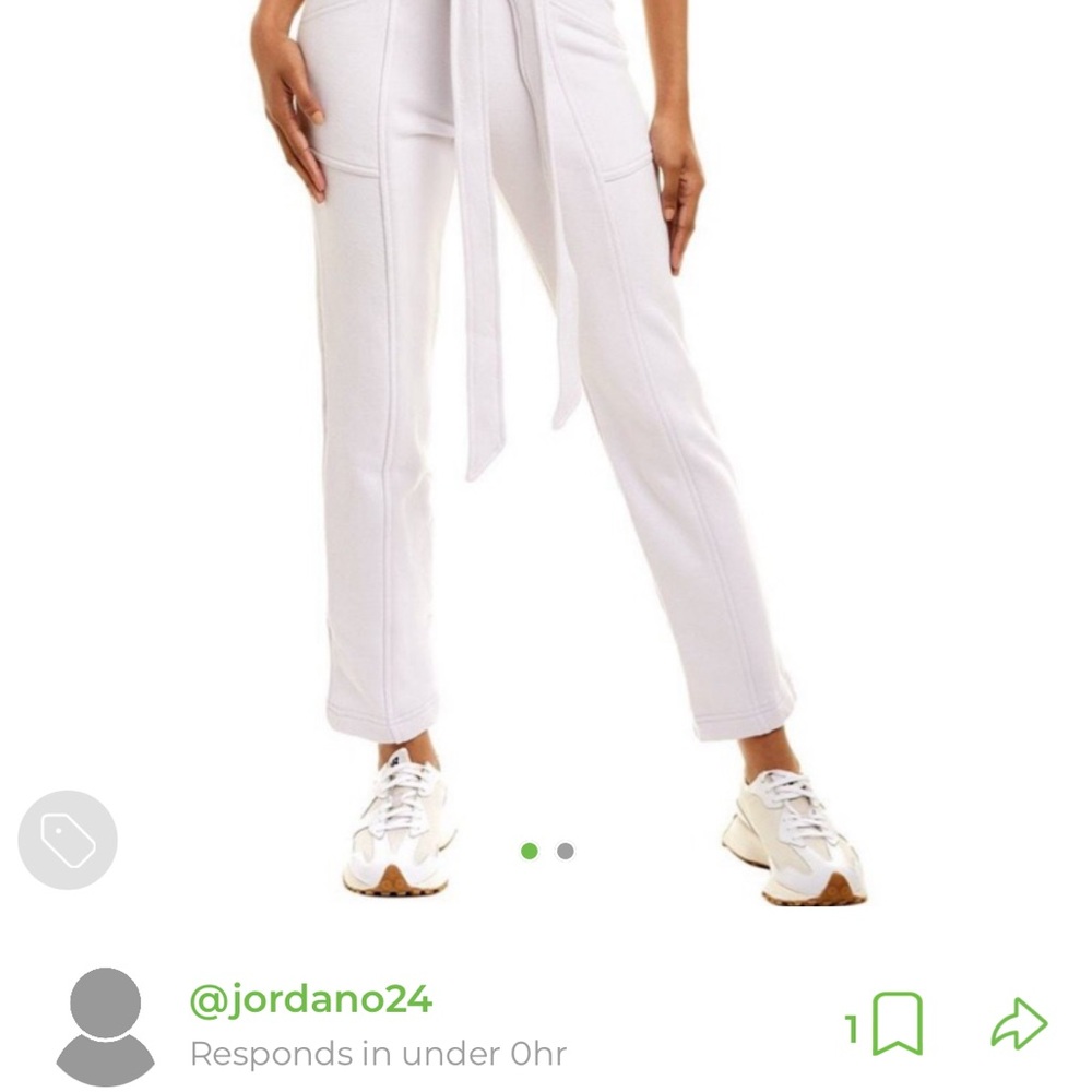 Women's White Tie-Waist Pants